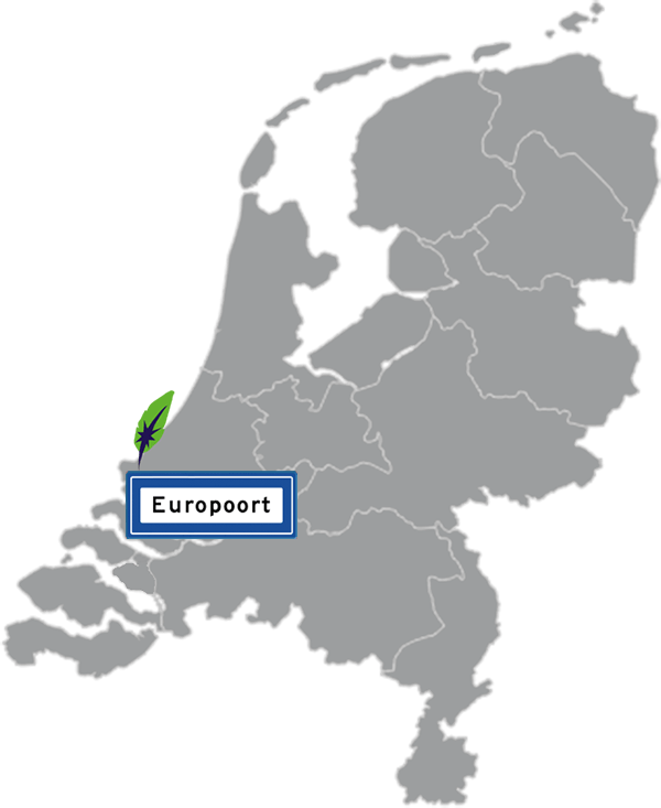 Dagnall Vertaalbureau Haarlem aangegeven op kaart Nederland met blauw plaatsnaambord met witte letters en Dagnall veer - transparante achtergrond - 600 * 733 pixels